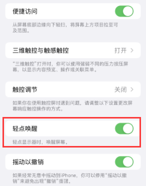 武陵源苹果授权维修站分享iPhone轻点无法唤醒怎么办 