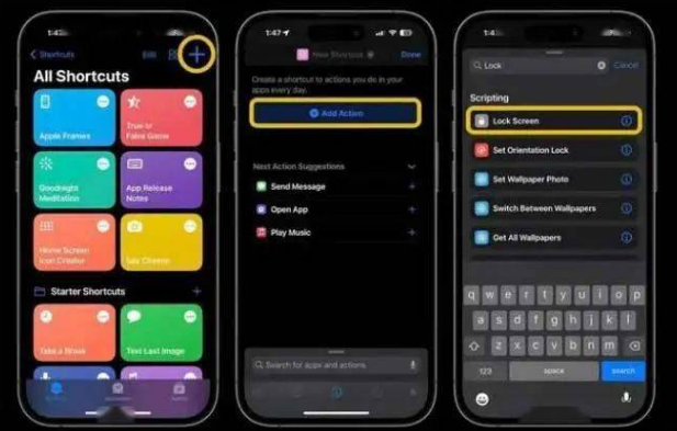 武陵源苹果14锁屏维修店分享iPhone14升级iOS16.4后如何创建锁屏快捷方式 