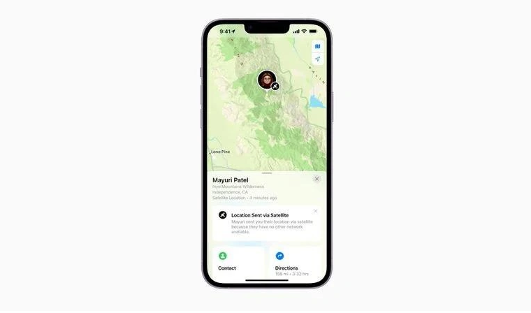 武陵源苹果14维修分享iPhone14系列中 FindMy功能通过卫星分享位置方法教程 